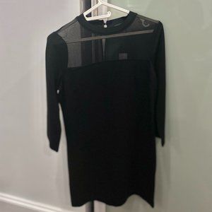 Dynamite - Sweatshirt Dress w/Mesh Detail